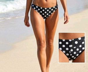 Black Polka Dot Bikini Bottoms