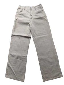 Khaki Wide-Leg Trousers