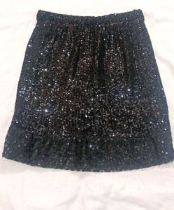Sparkly Black Sequin Skirt