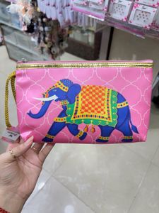 Elephant Print Cosmetic Pouch any1