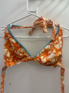 2 bikini tops: H&amp;M lavender + Bali thrift