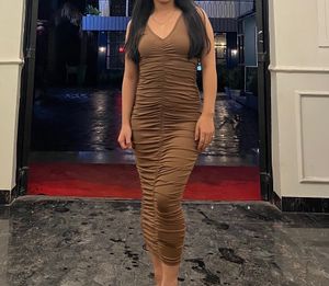 Ruched Midi Dress