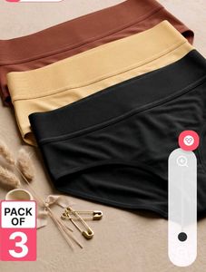 Comfortable High-Waisted Briefs - Pack of 3