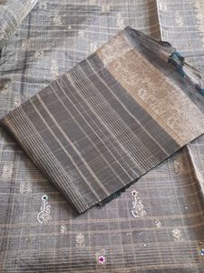 pure pattu gold Zarin tissue black Saree
