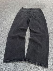 Stylish Charcoal Wide-Leg Jeans