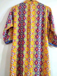 Multi Color Front Slit Kurti.