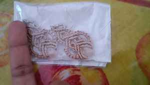 Handmade Macrame &amp; Rose Quartz Earrings