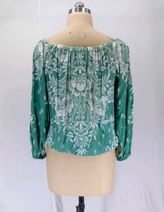 Boho Off-Shoulder Floral Print Blouse