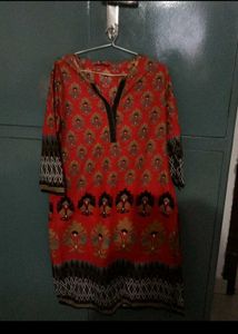 Vibrant Red Ethnic Kurta