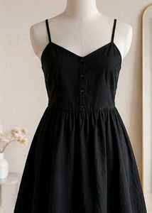 H&M Black Cami skater Mini Dress