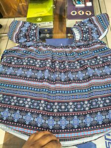 Patterned Off-Shoulder Top