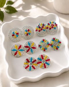 Silver Multi-colour Studs 🌈