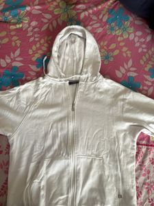 White Hoddie Size L