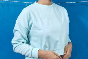 Pastel Blue Cropped Sweatshirt