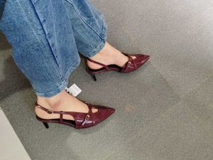 Zara Burgundy Heels