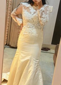 White Lace mermaid gown🌼🫶🏻🙌🏻