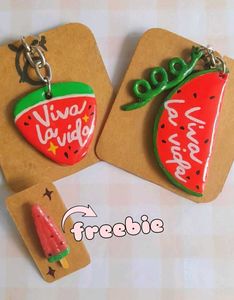 Twinkling Watermelon "Viva la Vida" Keychain