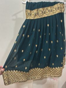 Embroidered Teal Kurta Set