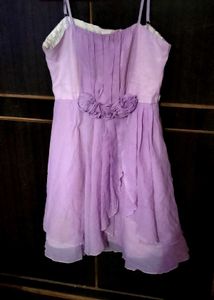 Lavender Flowy Party Dress