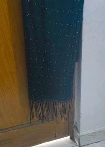 Dupatta: White &amp; Black Fringe