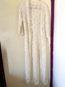 Elegant Lace Maxi Cardigan Kimono