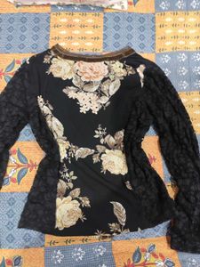 Bohemian Floral Lace Long Sleeve Top