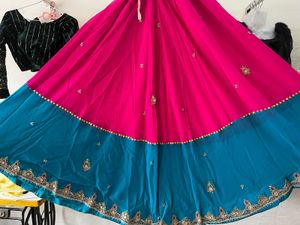 Pink & Blue vintage lehnga