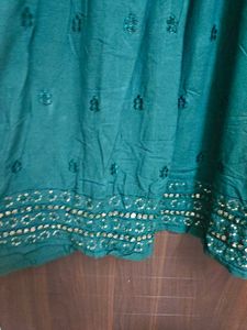 Elegant Emerald Green Kurta Set with Du