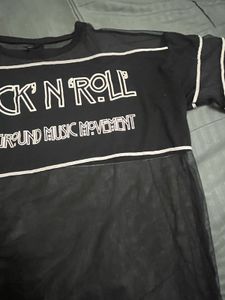 Sheer Black Graphic Crop Top - FREE SHIPPING!!