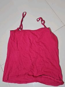 Pink Spaghetti Strap Top and briefs
