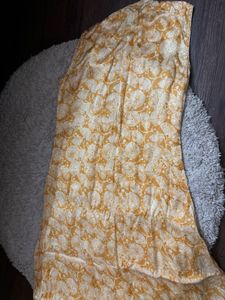 Yellow Floral Print Gown
