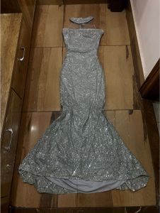 Sparkling Silver Evening Dress