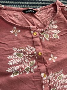 Pink Printed Kurta