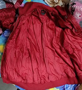 Stylish Maroon Quilted Jacket