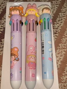 Multi Color 10 Different Color Pens For Girls Kids and Student Age Group 6-15 Years
