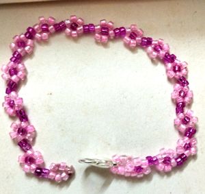 Cute Pink Daisy Flower Bracelet
