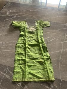 gotta Patti  Green Silk kurti
