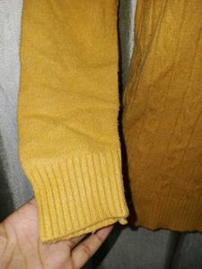 Mustard Cable Knit Sweater