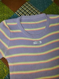 Cute Striped Knit Top