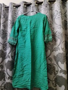 Green Striped Kurta