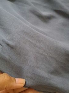 Elegant Grey Lace Sleeve Dress