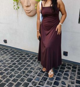 Elegant Brown Maxi Dress