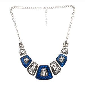 Statement Boho Lepord Print stone Necklace