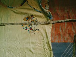 Cute Yellow Floral Detail Top