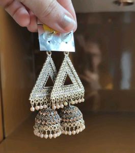 Stunning Triangle Jhumka Earrings