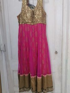 Stunning Pink & Gold Sequined Gown
