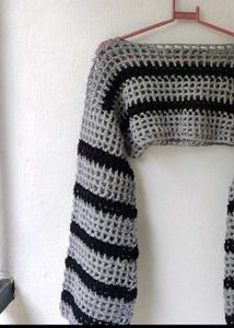 Crochet Striped Bolero Top