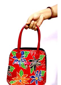 🔴 New Floral Pure Leather Handbag