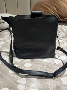 Chic Quilted Black Bucket Bag