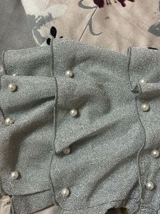 Sparkly Pearl Sleeve Top